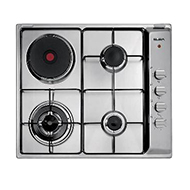 ELBA 60cm Hob Gas + 1 Electric Plate with Safety - Silver