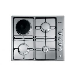 ELBA 3 Gas Hob and One Hot Plate - Silver