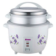 ABANS 1.5L (750G) Rice Cooker with Steamer - White