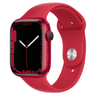 Apple Watch Series 7 (2021) GPS, 45MM Red Aluminium Case with Red Sport Band - Regular