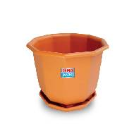 DSI Orchid Flower Pot with Tray (Brown)