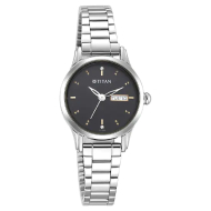 TITAN Lagan Black Dial Metal Strap - Ladies