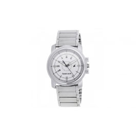 FASTRACK White Dial Silver Stainless Steel Strap Watch
