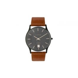 TITAN Edge Brown Dial Leather Strap - Gents