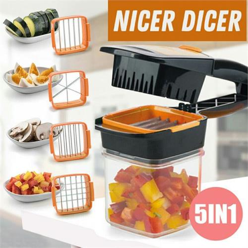 7 Teile Pieces 5 in 1 Vegetable & Fruit Grater & Slicer