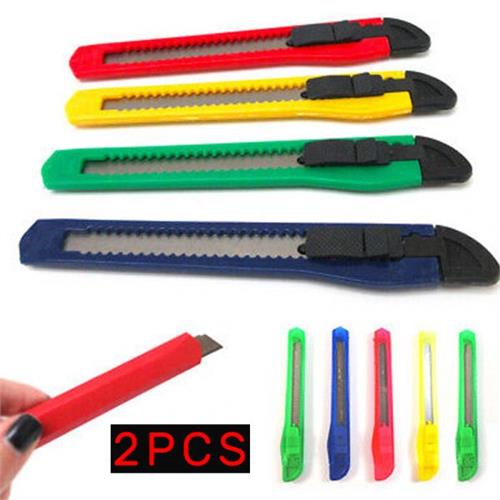 Small Utility Knife Box Cutters Snap Off Blade 9MM Blade (2 PCS)