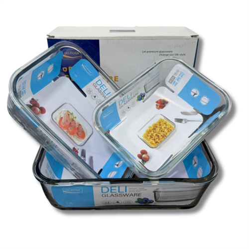 Delisoga 3 in 1 Glass Serving Casserole Dish