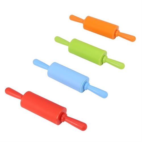 Plastic Handle Pastry Baking Tool Dough Silicone Rolling Pin