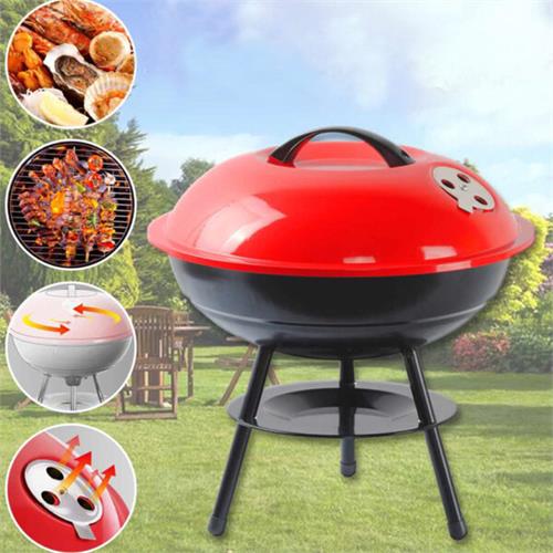14 Inch Portable Apple Barbecue Charcoal Grill BBQ Grill