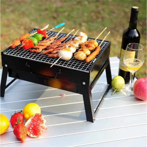 BBQ Grill Portable Collapsible Adjustable Outdoor Barbecue Grill