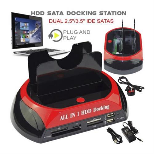 Dual Slots USB 2.0 to Serial SATA IDE HDD Docking Station