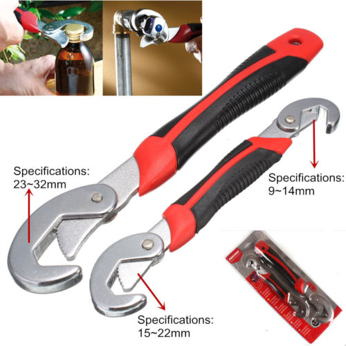 Snap N Grip Steel Adjustable Wrench Set of 2
