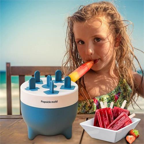 Reusable Ice Pop Mold Plastic Popsicle Mold with Sticks