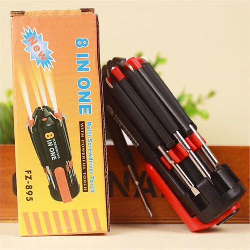 8 in 1 Multipurpose Screwdriver with Powerful Light