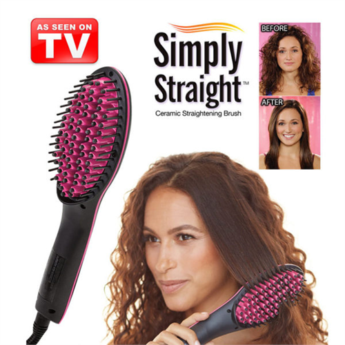 Simply Straight Heated Ceramic Hair Straightener Brush