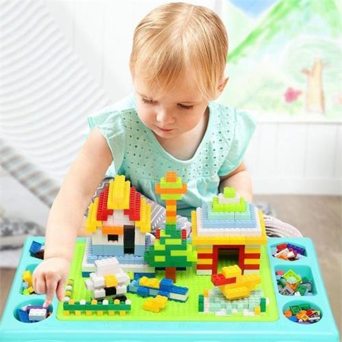 Children Multi Function Toy Blocks Table Early Learning Toys with 248pcs Building Block