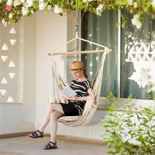 Hanging Rope Hammock Chair Porch Swing Seat