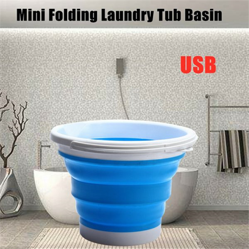 Foldable Travel Mini Washing Machine Bucket Type Laundry Washer