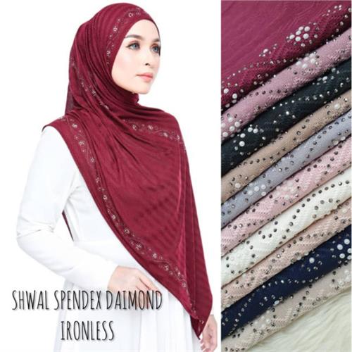 Spendex Diamond Ironless Chiffon Shawl