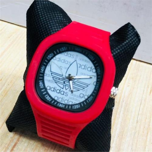 Adidas Mens LED Color Strap Watch Red