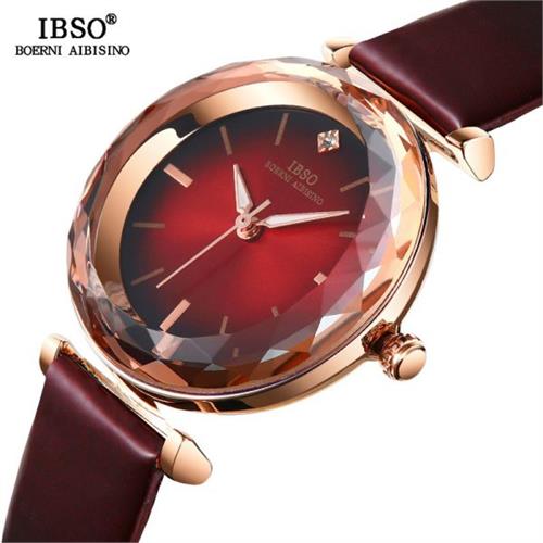 IBSO Brand Luxury Women Crystal Watches Fashion Cut Glass Design Wrist Watch For Female