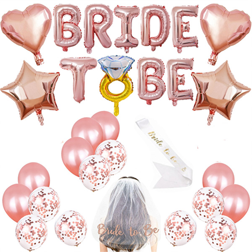 Bride To Be Party Decorations Balloons Set