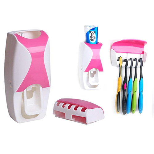 Automatic Toothpaste Dispenser and Toothbrush Holder