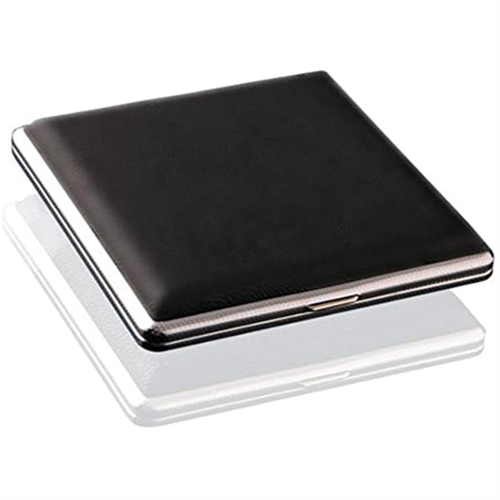 Cigarette Case with 2 Layered Compartments and Elastic Holder for 20 Cigarettes