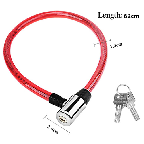 Wire Rope Bicycle Ring Lock With 2 Keys