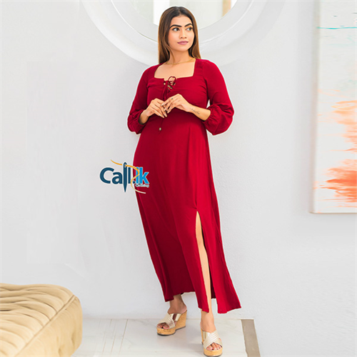 DRESDEN MAROON MAXY DRESS