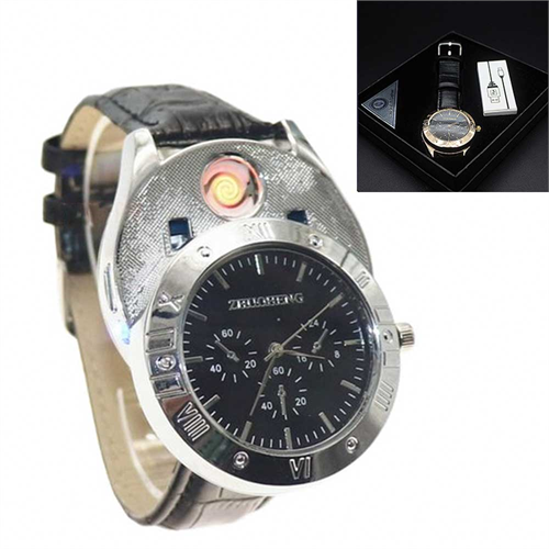 Men's Lighter Watch Cigarette Lighter Watches USB Charging