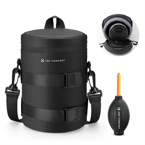 K&F Concept Camera Lens Pouch Case-Lenses Below 4.3x8.7 (D x H) - XL