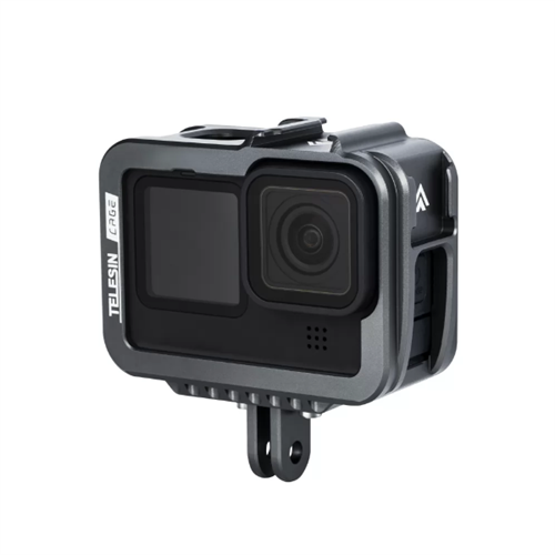 TELESIN Aluminium Alloy Frame Case Horizontal Cage With Clod Shoe Anti-Shock For Hero9