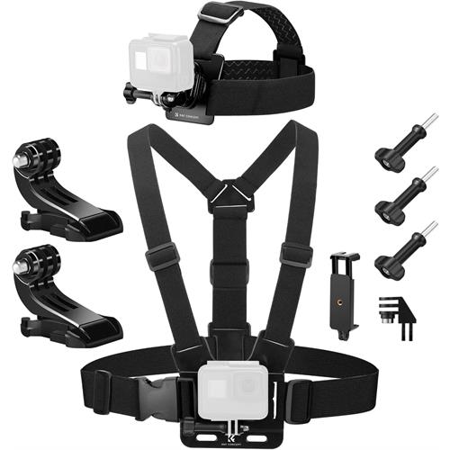 K&F Concept Head Strap & Chest Mount Set for GoPro & DJI OSMO Action Cameras SKU.2290