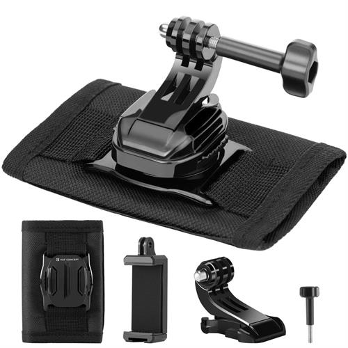 K&F Concept Backpack Belt Shoulder Strap Mount for GoPro Hero,DJI Osmo Action and More Action Camera, 360 Rotation