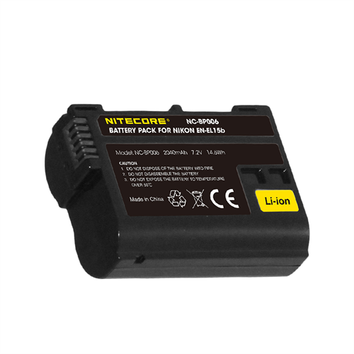 Nitecore NC-BP006 Camera Battery Compatible with Nikon EN-EL15B