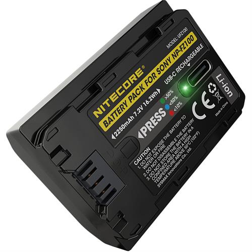 Nitecore UFZ100 Rechargeable Battery for Sony Alpha Series (2250mAh) - NP - FZ100