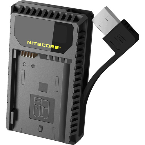 Nitecore UNK1 Dual-Slot USB Travel Charger for Nikon EN-EL14, EN-EL14a, and EN-EL15 Lithium-Ion Batteries