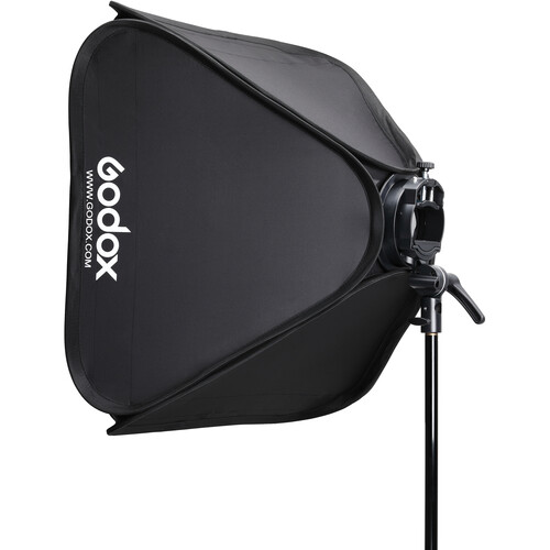 Godox S2 Speedlite Bracket with Softbox ,Grid & Carrying Bag Kit (23.6 x 23.6")