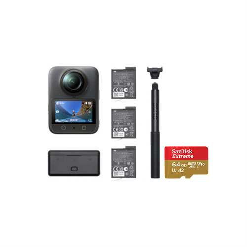 DJI Osmo 360 Action Camera Adventure Combo With 64GB Extreme UHS-I microSDXC Memory Card