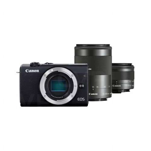 Canon EOS M200 Body with EF-M 15-45mm + EF-M 55-200mm Lenses