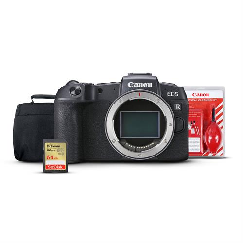 Canon EOS RP Mirrorless Digital Camera with 64GB Extreme Memory Card, 7 in 1 Cleaning kit & Shoulder Bag