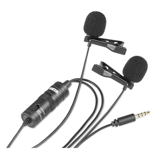 BOYA BY-M1DM Dual Omni-Directional Lavalier Mic