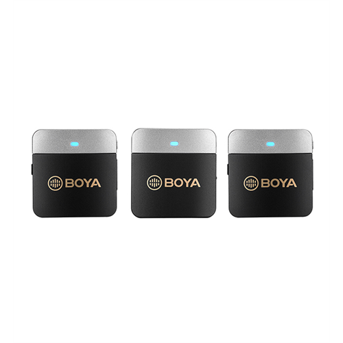 BOYA BY-M1V2 2-Person Wireless Microphone System for Cameras and Smartphones (2.4 GHz)