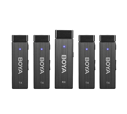 BOYA BY-W4 Wireless Lavalier 4 Transmitters Microphones