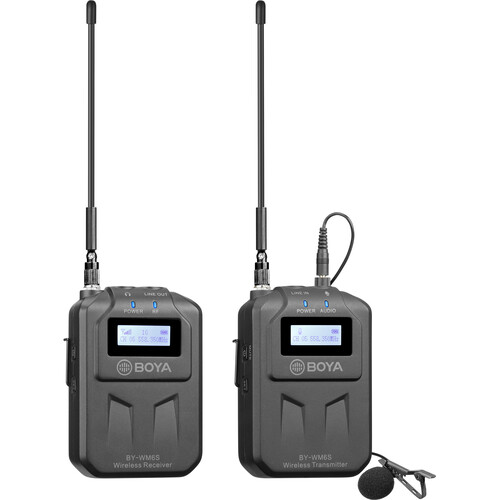 BOYA BY-WM6S Camera-Mount Wireless Omni Lavalier Microphone System (556 to 576 MHz)