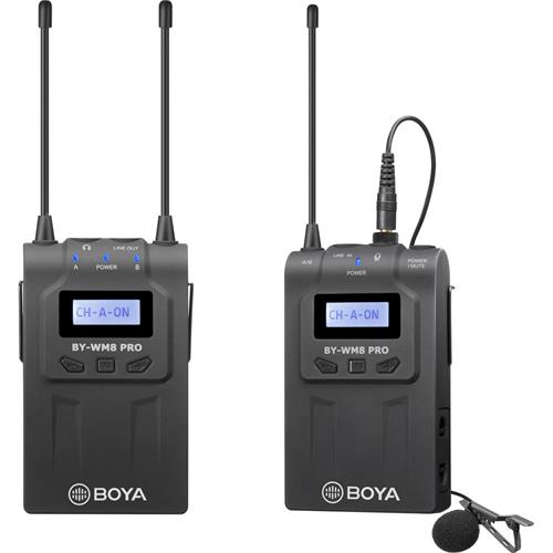 BOYA BY-WM8 Pro-Kit 1 UHF Dual-Channel Wireless Lavalier System (A: 556.7 to 575.9 MHz)