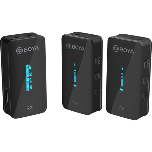 BOYA BY-XM6-S2 2.4Ghz Wireless Microphone System (2-Transmitters+ 1-Receiver)(No Charger)