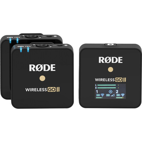 Rode Wireless GO II 2-Person Compact Digital Wireless Microphone System/Recorder (2.4 GHz, Black)