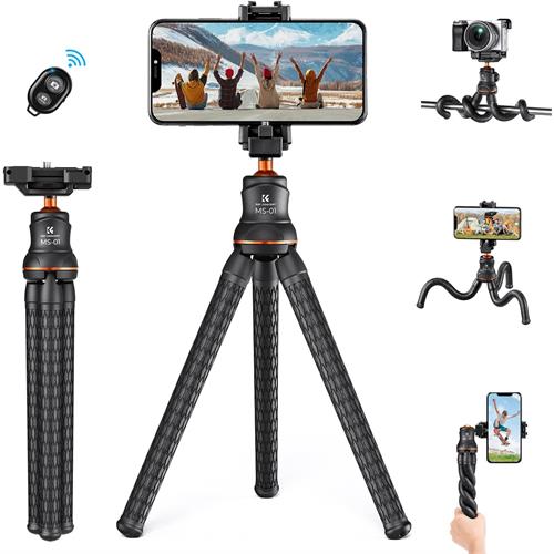 K&F Concept Camera Tripod Versatile Mini Flexible With Bluetooth Remote Control - KF09.129